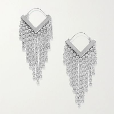 Melting Silver-Tone Crystal Earrings from Isabel Marant