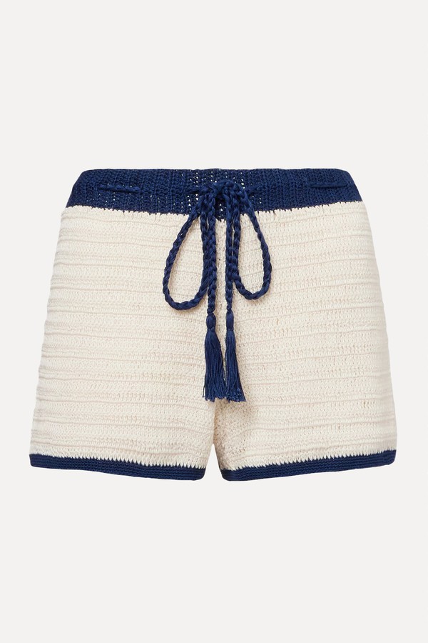 Seaside Crochet Cotton Shorts from Anna Kosturova