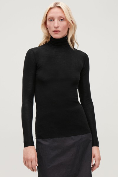 Fine Roll Neck Wool Top from Cos