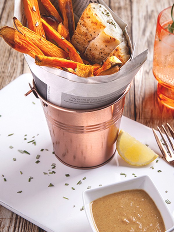 Fish & Chips with Curry Sauce