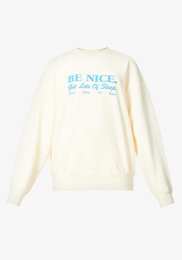 Text-Print Jersey Sweatshirt from Sporty & Rich