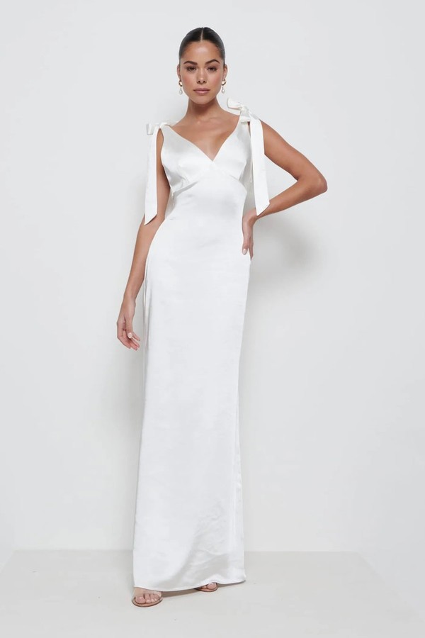 Piper Tie Maxi Bridesmaid Dress from Pretty Lavish