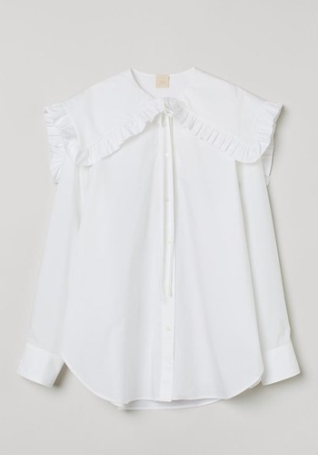 Frill-Collared Cotton Shirt from H&M