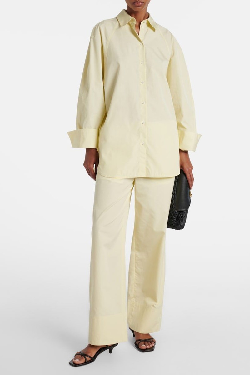 Cotton Poplin Wide-Leg Pants from Toteme