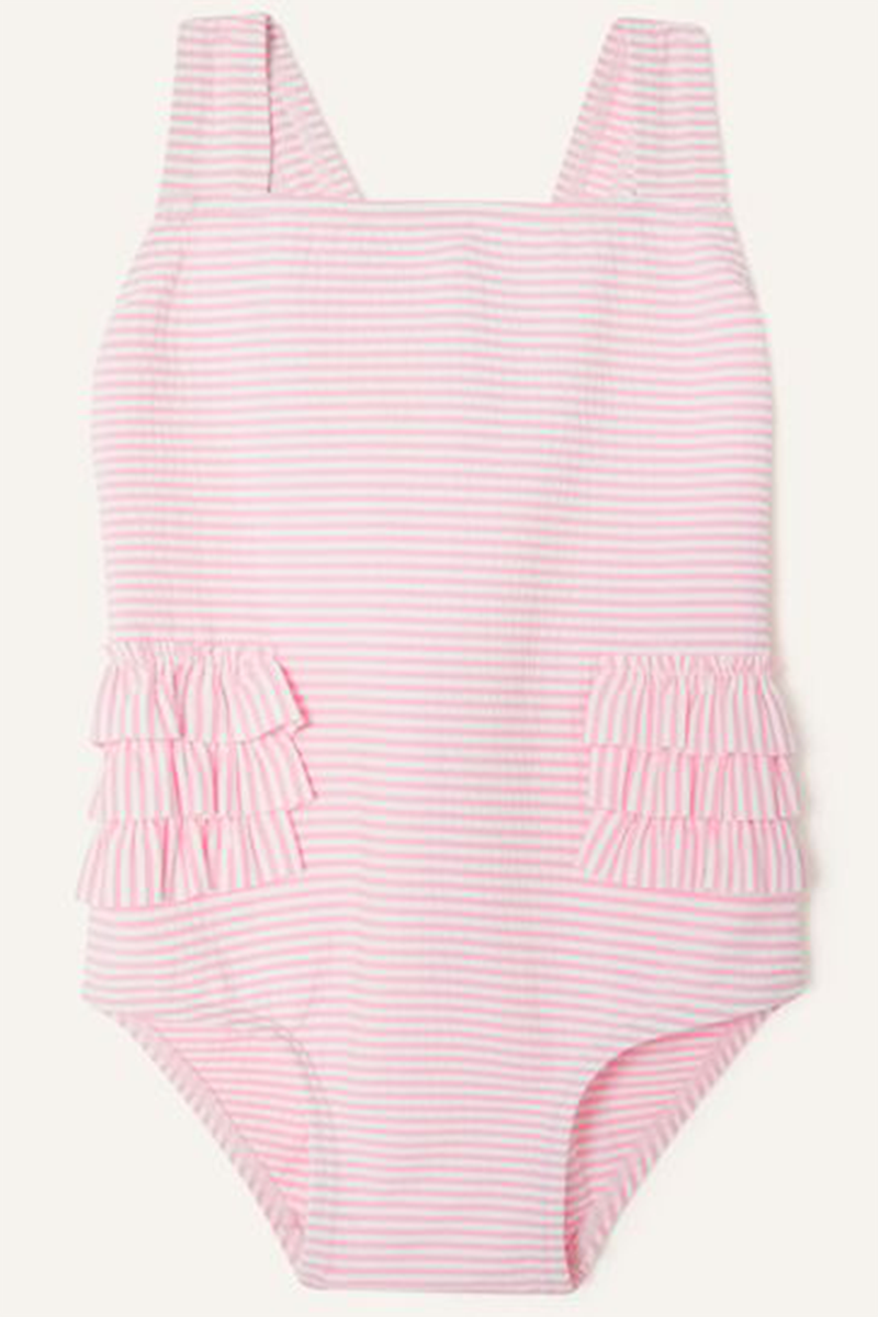 Baby Seersucker Ruffle Swimsuit from Monsoon
