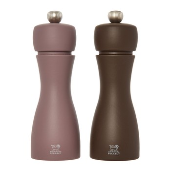 Two Pack Black & Grey Salt & Pepper Mill Set