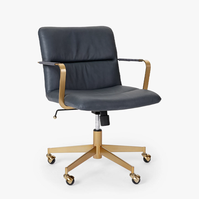 Cooper Mid-Century Leather Office Chair, from West Elm