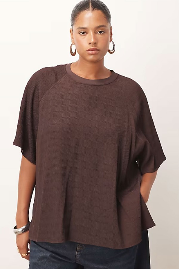 Curve Hybrid Textured Raglan Tee  from ARRANGE