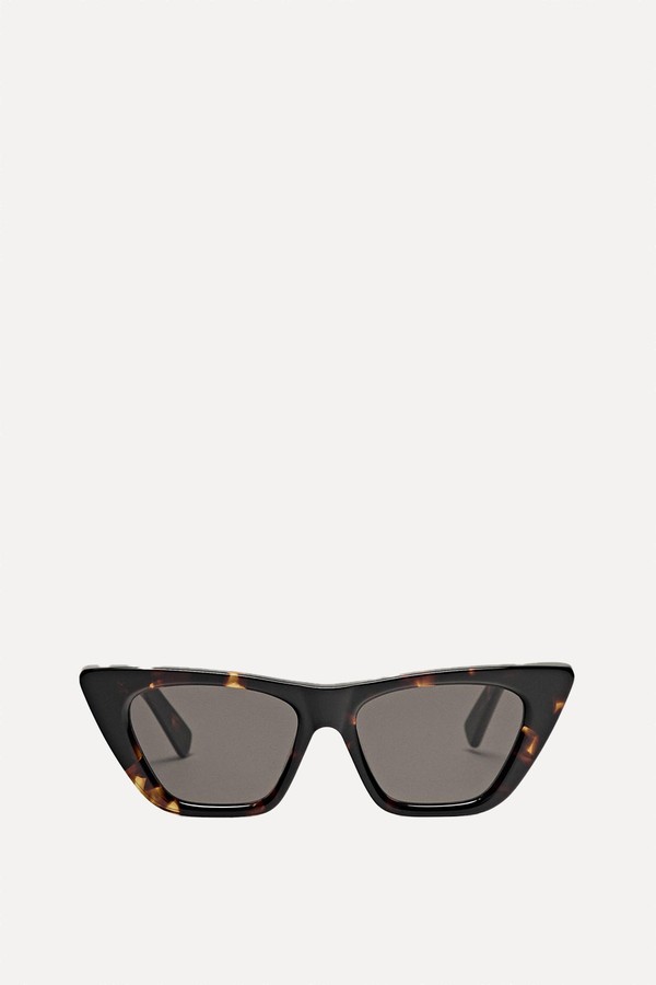 Tortoiseshell-Effect Cateye Sunglasses