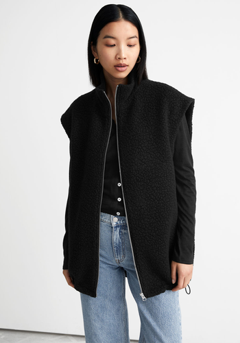 Bouclé Zip Vest