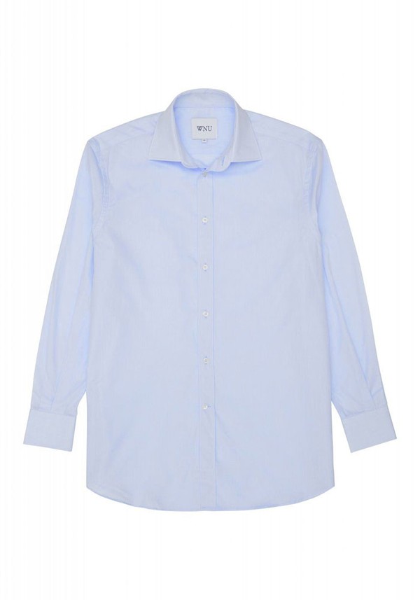 Poplin Steele Blue Shirt from With Nothing Underneath