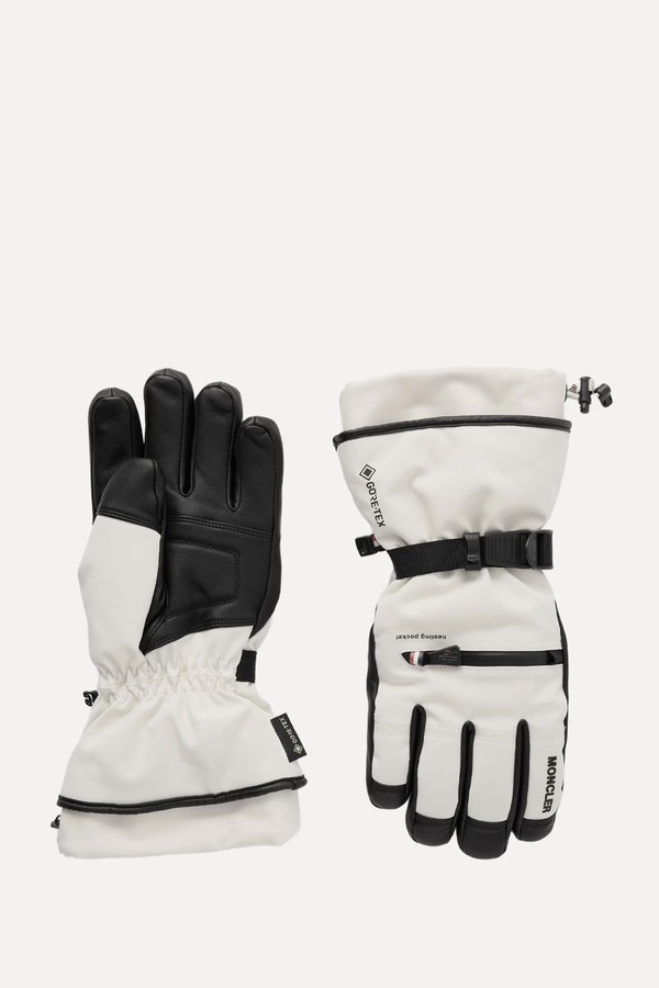 Logo-Appliquéd Leather-Trimmed Padded Ski Gloves from MONCLER GRENOBLE