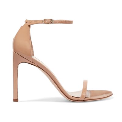 Nudist Song Patent-Leather Sandals from Stuart Weitzman