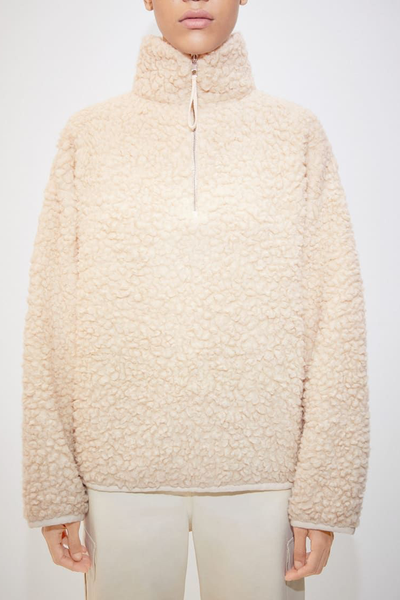 Zip-Neck Wool Sweatshirt from Mango