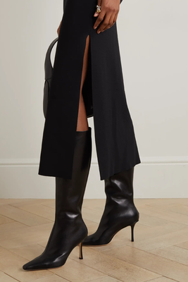 Agathe 85 Leather Knee Boots from Jimmy Choo