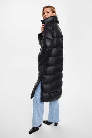 Quilted Long Coat from Mango