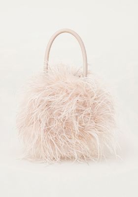 Zadie Feather Bag Oyster/Silver