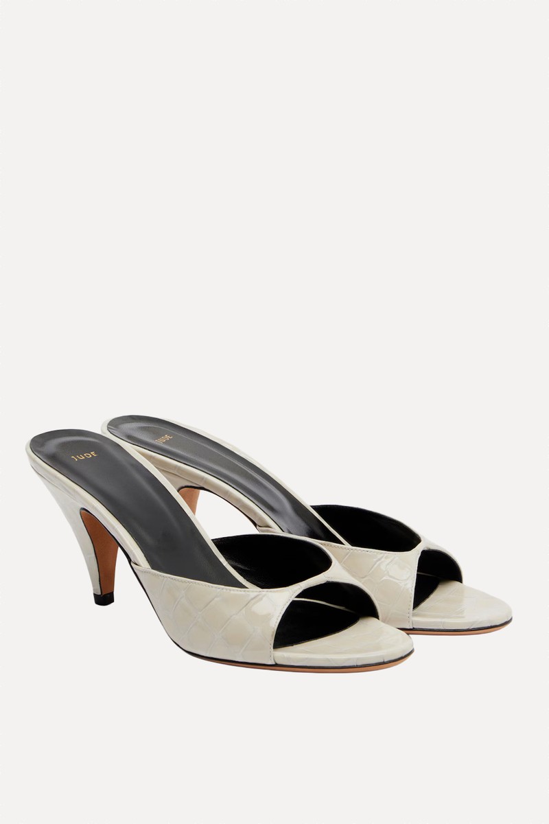 Haze Croc-Effect Patent Leather Mules from Jude