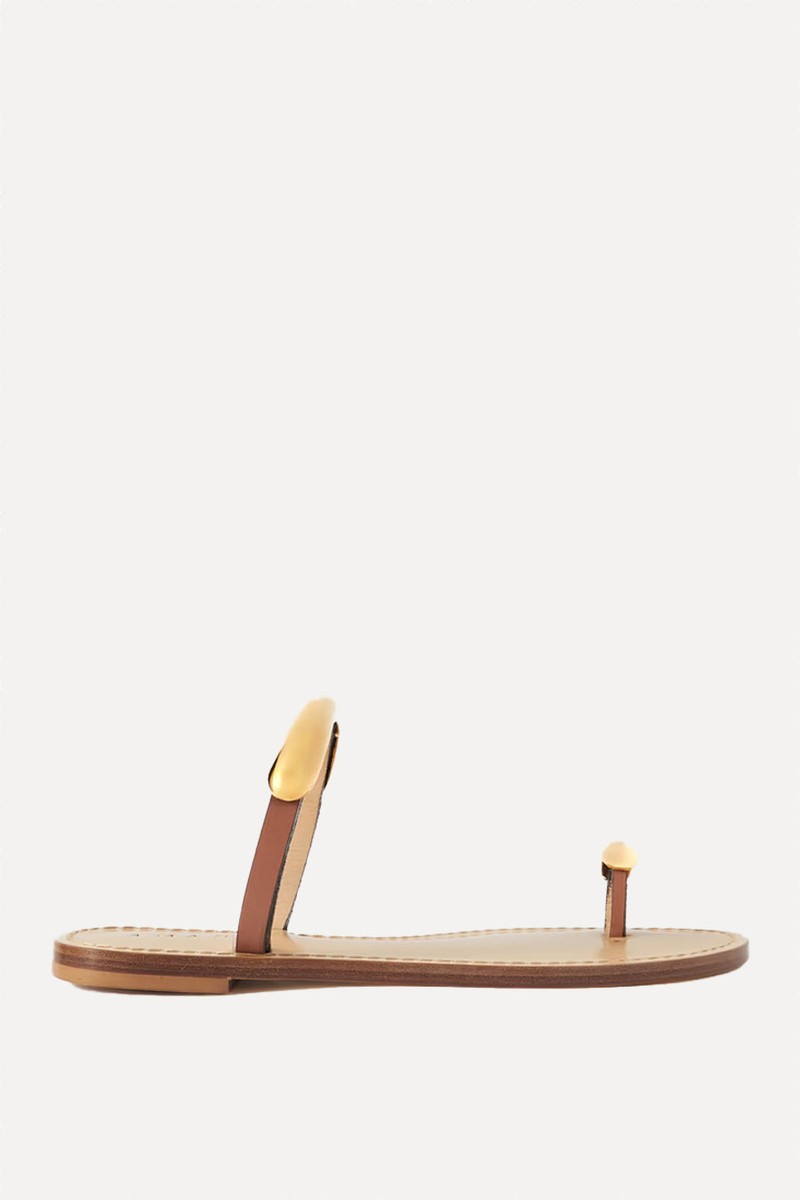 Samburu Embellished Leather Sandals from Amanu