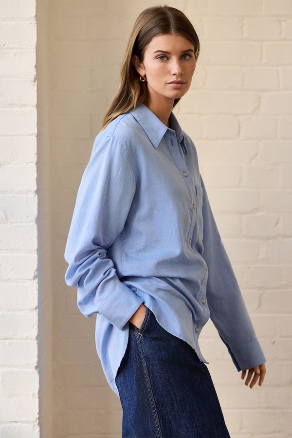 Relaxed 100% Cotton Button Down Casual Long Sleeve Shirt from Next