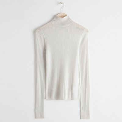 Semi Sheer Ribbed Turtleneck from & Other Stories 