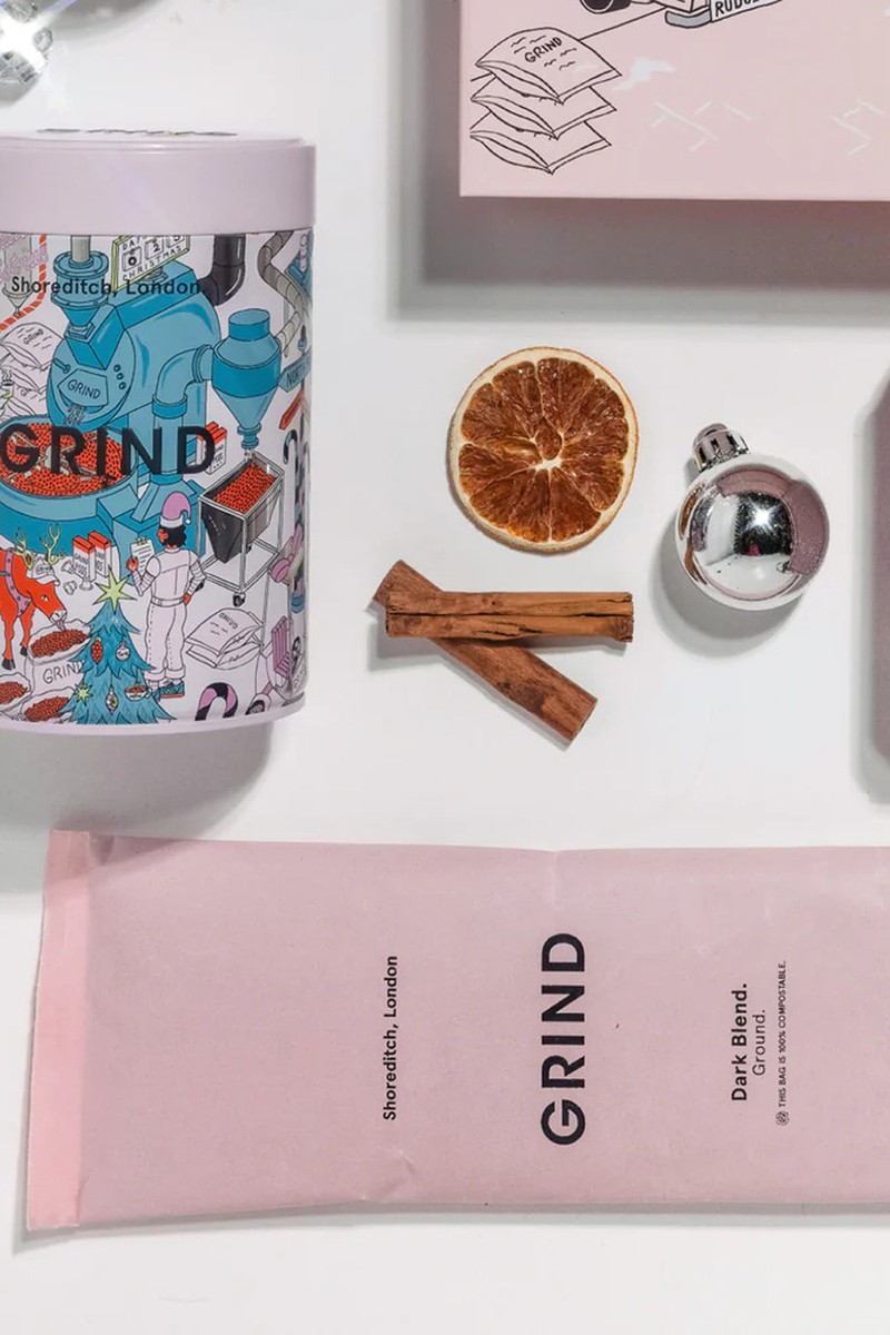 Christmas Tin Of Coffee from Grind