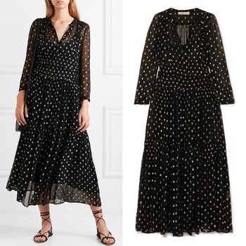 Julianna Ruffled Fil Coupé Chiffon Maxi Dress from Vanessa Bruno