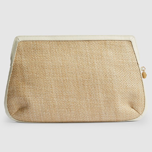 Aubrey Raffia Clutch Bag from Reiss