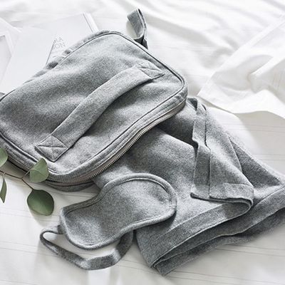 Eye Mask & Throw Travel Set from The White Company
