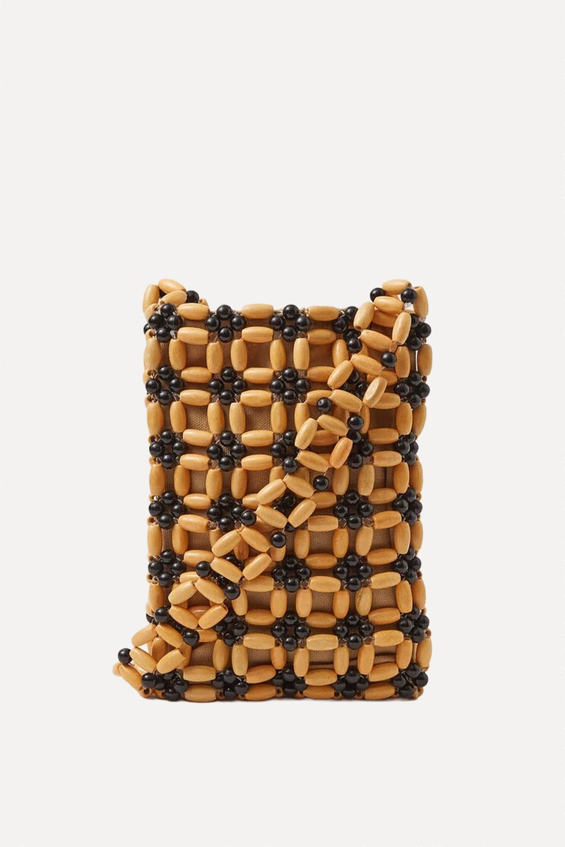 Joli Wooden Bead Crossbody Bag
