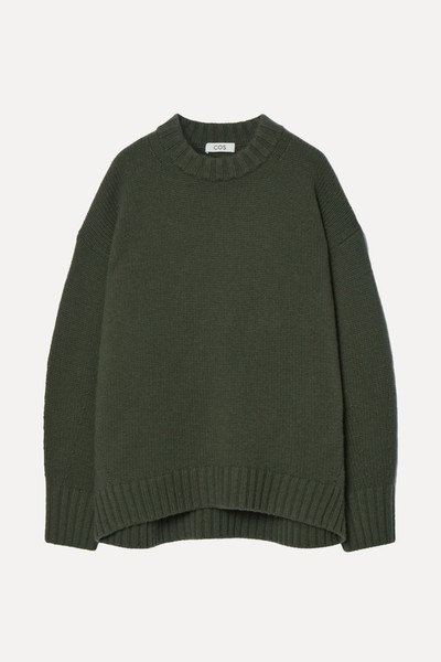 Chunky Pure Cashmere Crew-Neck Jumper from COS