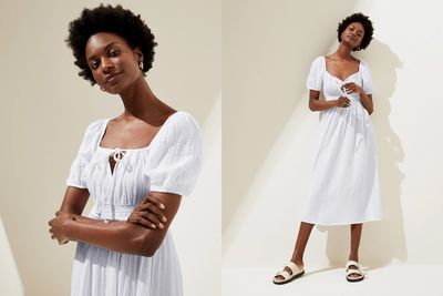 Pure-Cotton Square-Neck Maxi Tea Dress, £35