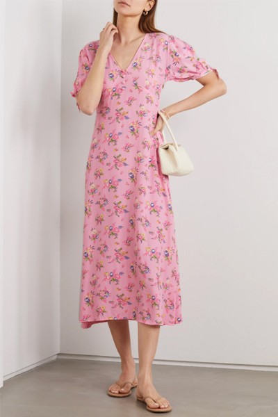 Daija Floral-Print Crepe Midi Dress from Faithfull The Brand