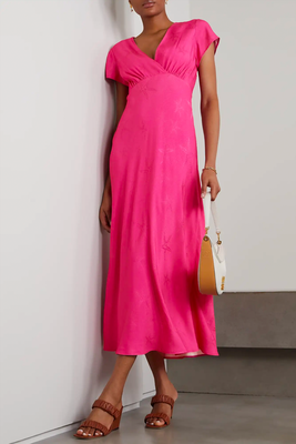 Clarissa Satin-Jacquard Midi Dress from Rixo
