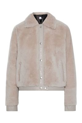 Lisbet Leather-Trimmed Shearling Coat