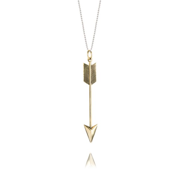 Large Brass Arrow Necklace from Tilly Sveaas