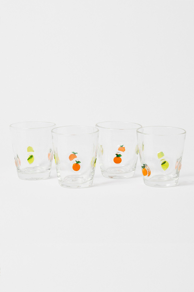 Como Fruit Glass Tumblers Set of Four from Oliver Bonas