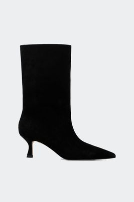 Heel Leather Ankle Boot from Mango