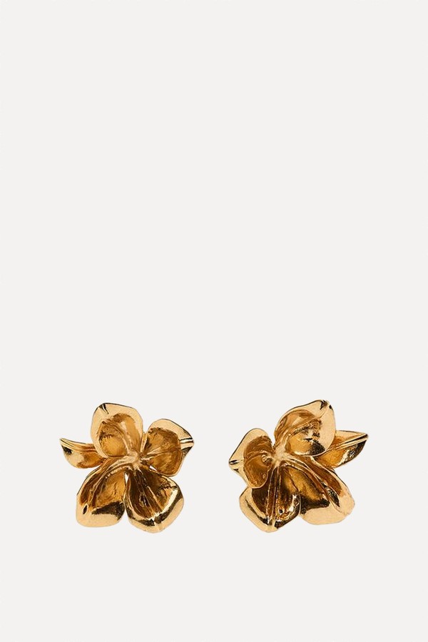 Embossed Flower Earrings