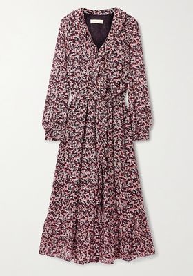Ruffled Floral-Print Georgette Midi Wrap Dress from  MICHAEL Michael Kors