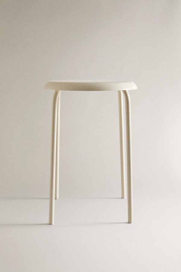 Lacquered Metal Stool from Zara