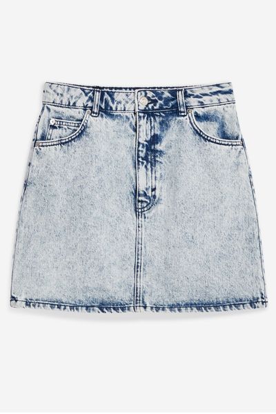  Acid Wash Denim Mini Skirt from Topshop