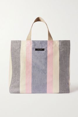 Itak Striped Canvas Tote Bag from Isabel Marant