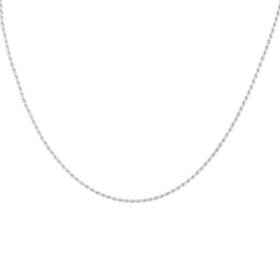 Rope Chain Necklace in Silver