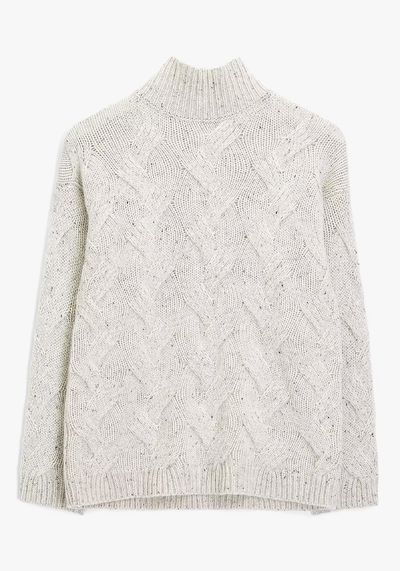Cashmere Cable Funnel Neck Jumper from John Lewis & Partners