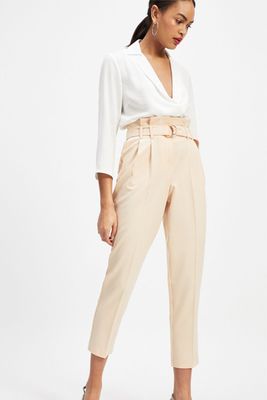 Nude Paperbag Trousers from Miss Selfridge