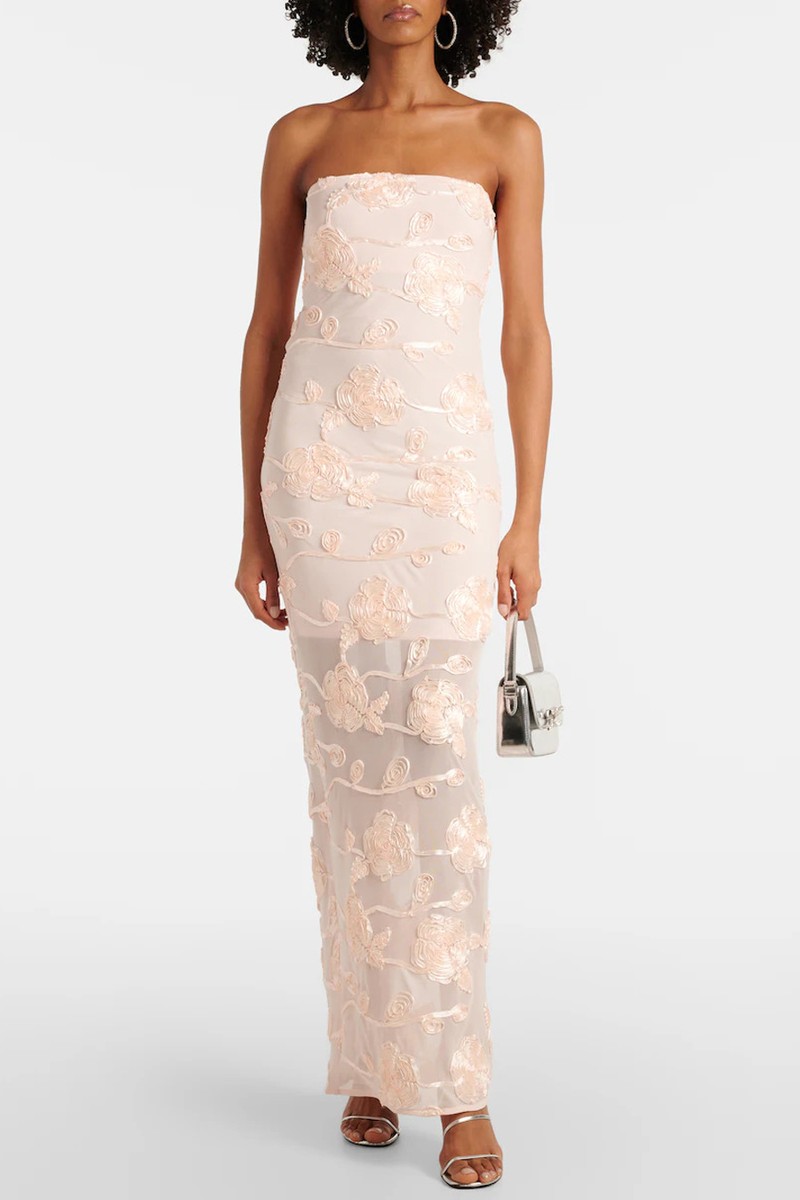 Embroidered Mesh Maxi Dress  from Rotate