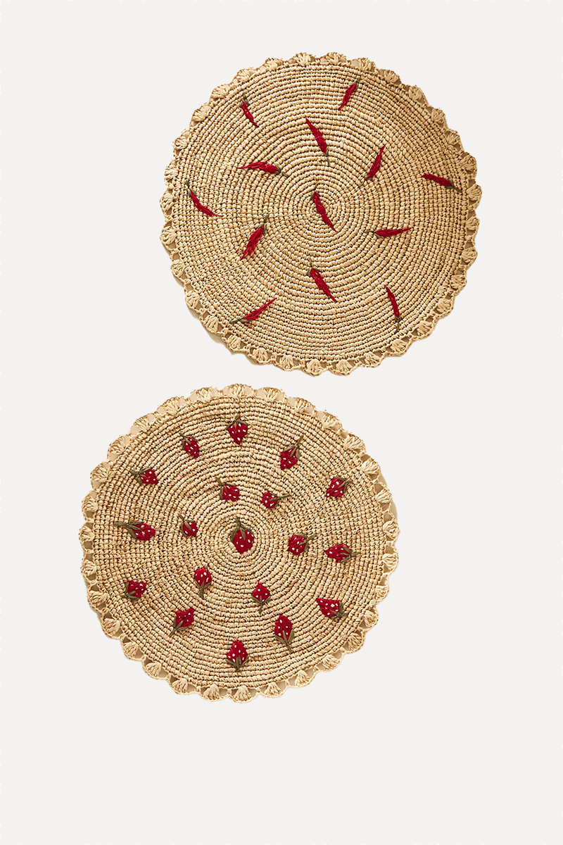 Scattered Fruit Round Placemat from Anthropologie
