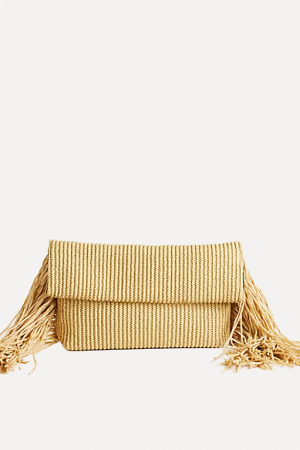 Tassel Weave Clutch Bag from Topshop