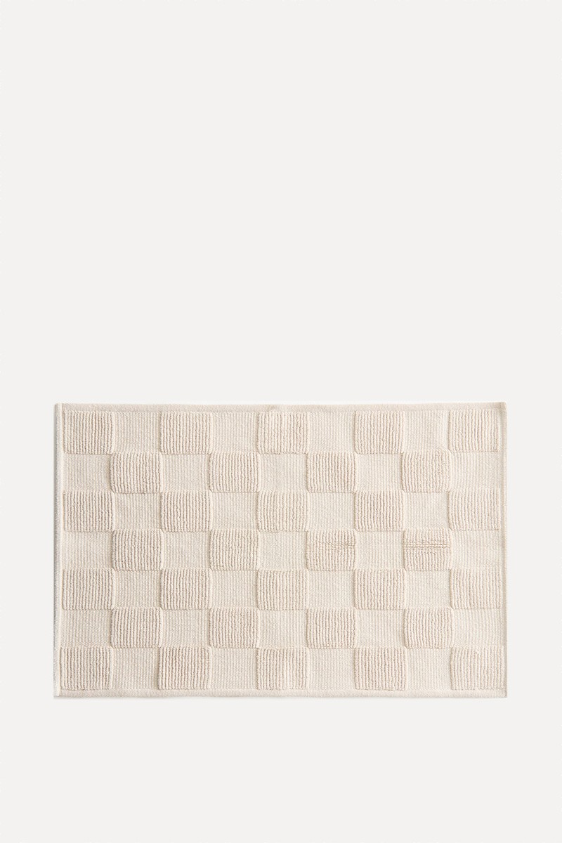 Checked Bath Mat